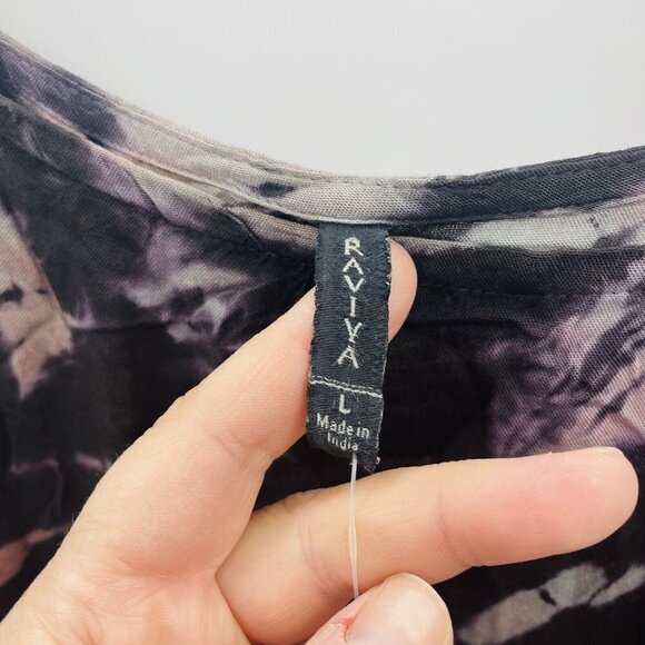 Raviya Womens Size Large Tie-Dye Maxi Swimsuit Cover-Up Dress in Black $54 - Picture 6 of 7